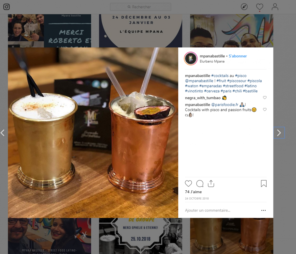compte instagram pour bar